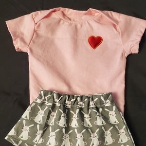 Baby shirt and skirt